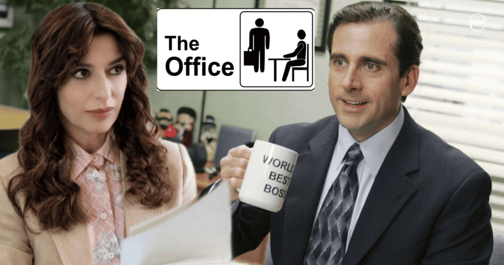 Left-Right: Sabrina Impacciatore (‘White Lotus’) and Steve Carell in The Office