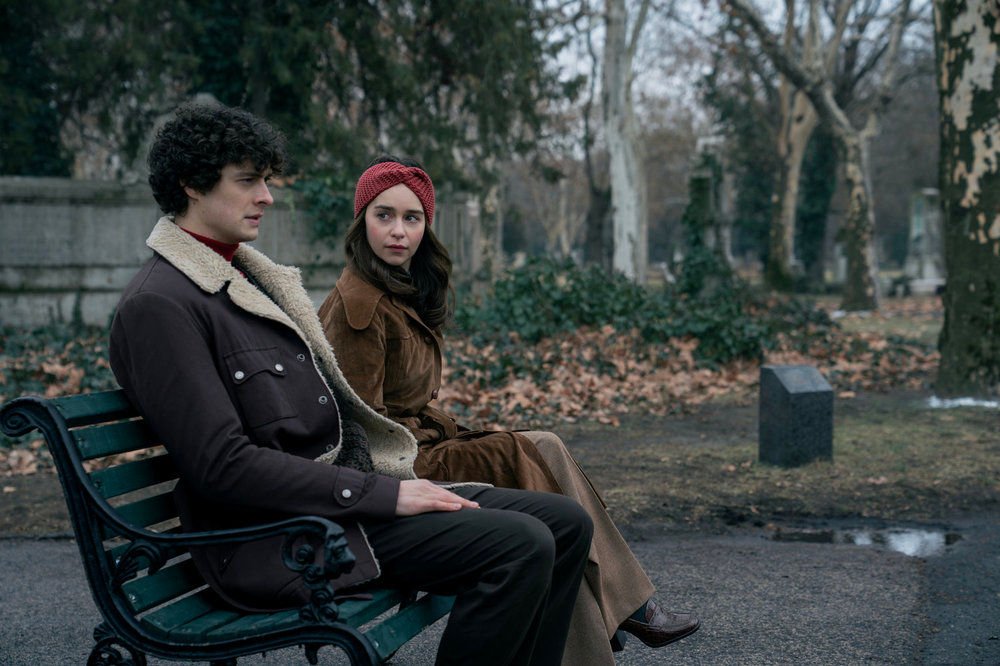 Petro Ninovskyi as Sasha and Emilia Clarke as Bea in Ponies