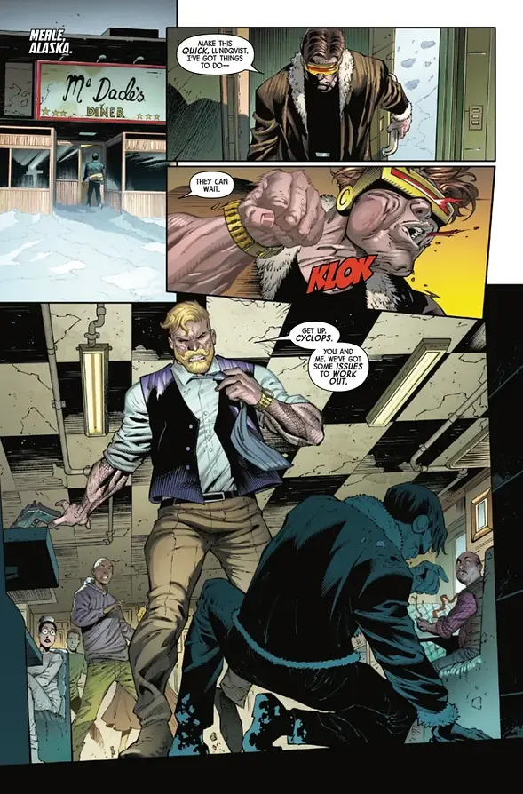 Lundqvist and Cyclops have a run-in