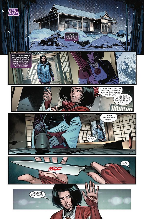 Comic panel from 'Psylocke #9' © Marvel Comics