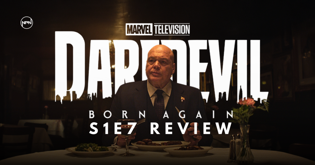 Vincent D'onofrio as Fisk eating at a table in Daredevil: Born Again
