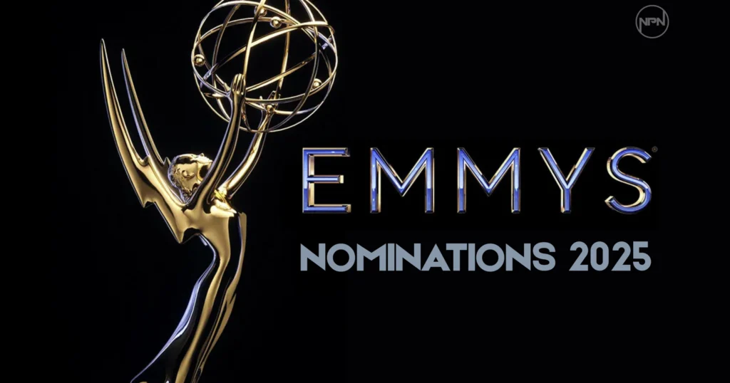 Emmy Trophy on black background