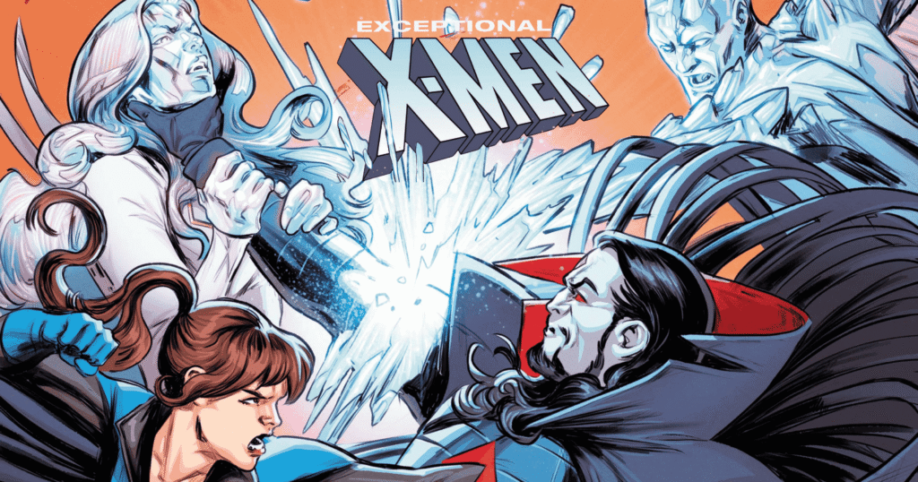 Mr Sinister and other X-Men fighting. Text reads "Exceptional X-Men"
