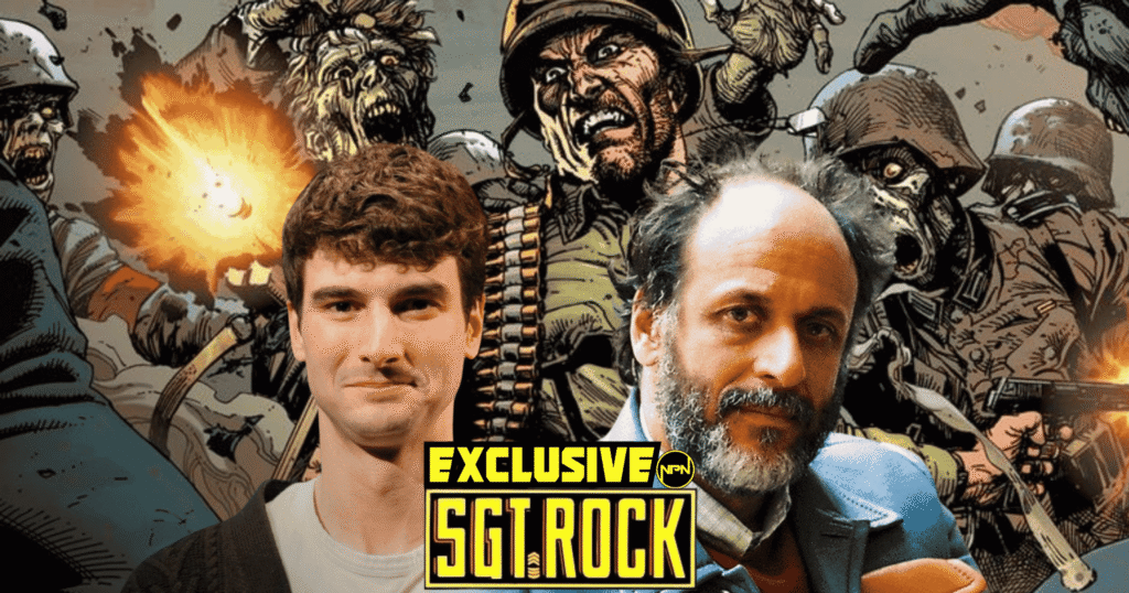 Luca Guadagnino and Sgt. Rock comic art