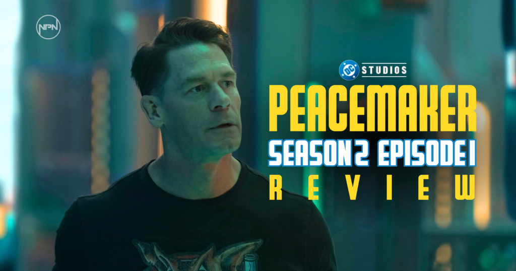 Peacemaker looking at someone off-screen