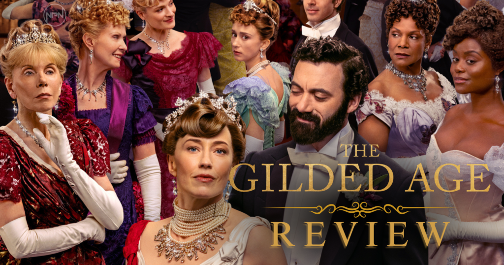 The Gilded Age Season 3 key art featuring Carrie Coon