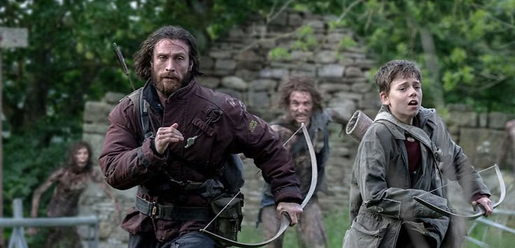 Aaron Taylor-Johnson and Alfie Williams in 28 Years Later. © Sony Pictures