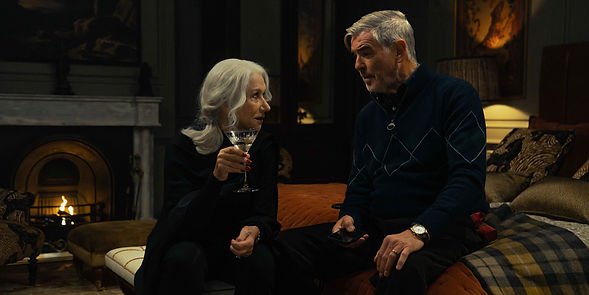 Helen Mirren and Pierce Brosnan as Meave and Conrad Harrigan in MobLand © Paramount Plus