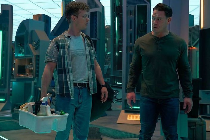 Freddie Stroma and John Cena in Peacemaker Season 2. © HBO Max  