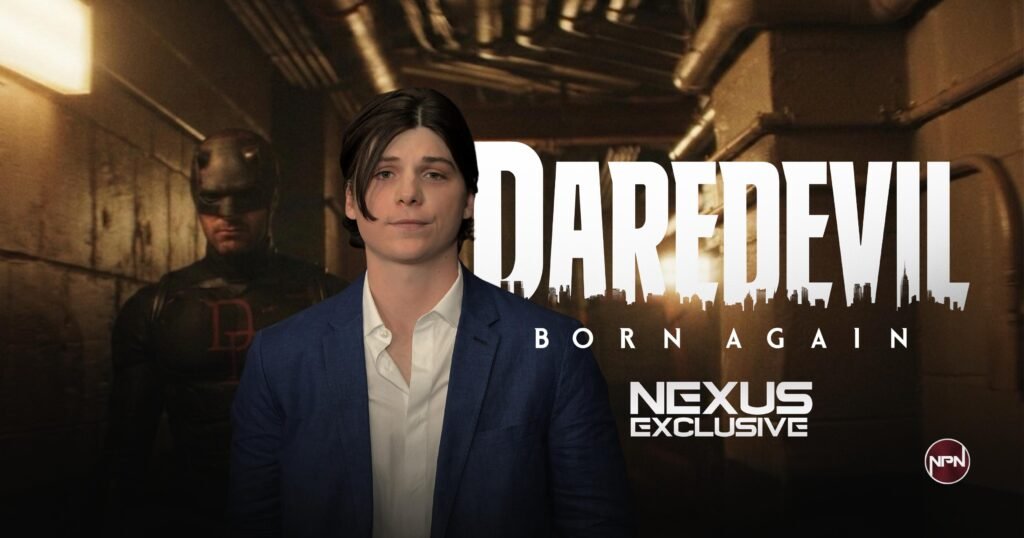 Jack Mulhern. Daredevil: Born Again Season 2 sti with Daredevil.